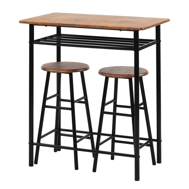 Latitude Run Nadette Vintage Counter Bar Table Set Includes 1 Bar Table